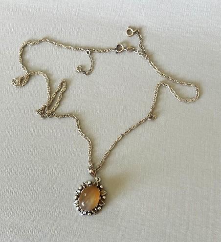 Superb Jugendstil Silver & Moonstone Pendant Necklace (1 of 8)