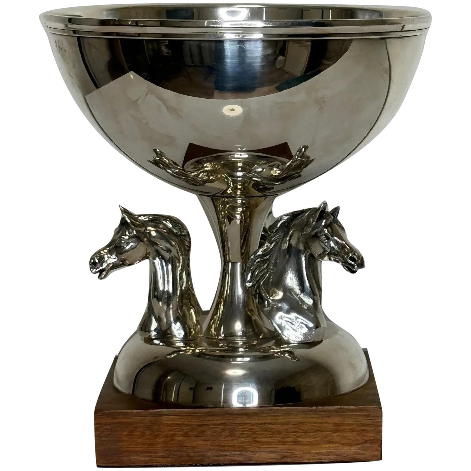 French Silver Plate Equestrian Horse Trophy Style of Cadre Noir de Saumur (1 of 64)