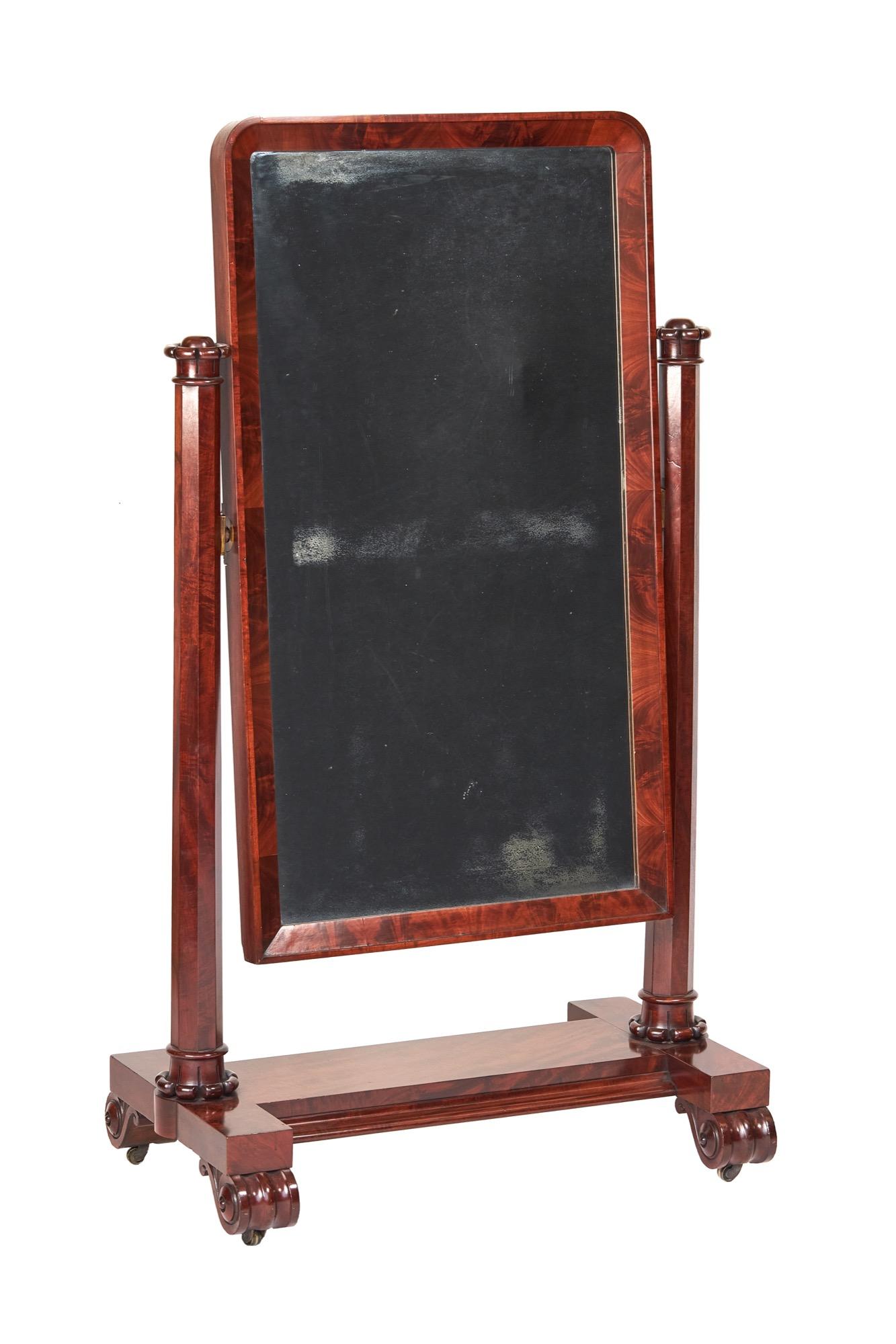 W1V Period Mahogany Cheval Mirror (1 of 5) W1V Period Mahogany Cheval Mirror (1 of 5)