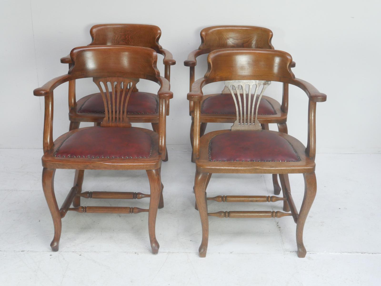 Set of Four Oak Armchairs (1 of 6)