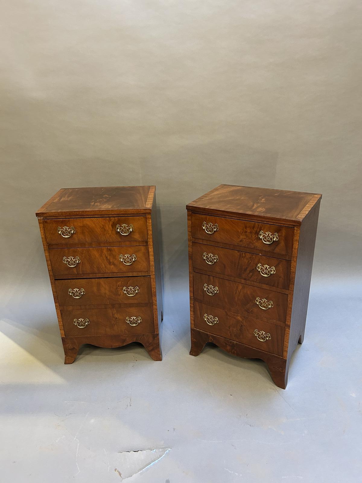 Pair Georgian Revival Bedside Chest of Drawers (1 of 12) Pair Georgian Revival Bedside Chest of Drawers (1 of 12)