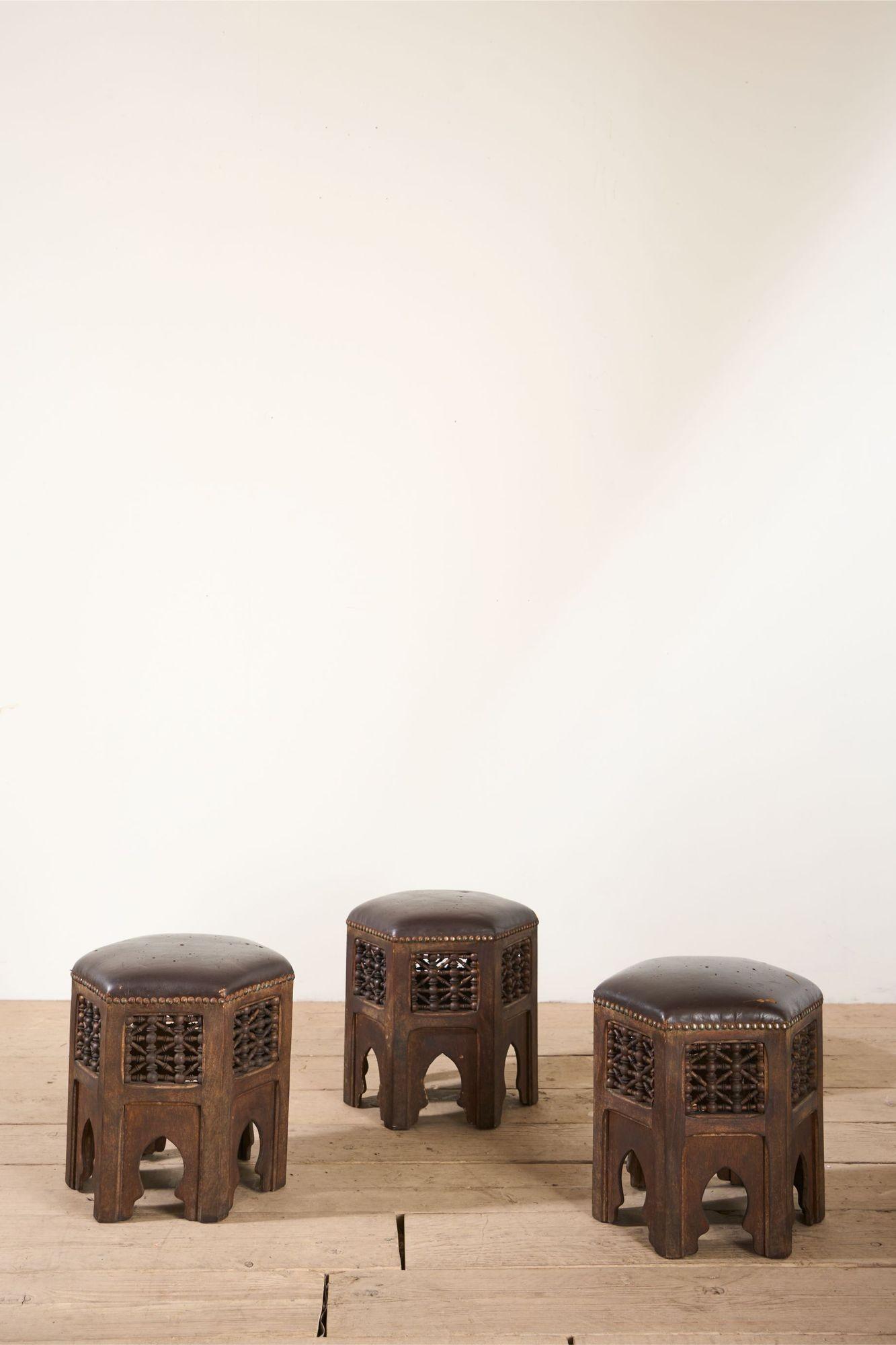 Set of 3 19th Century Moorish Stools by Liberty (1 of 7) Set of 3 19th Century Moorish Stools by Liberty (1 of 7)