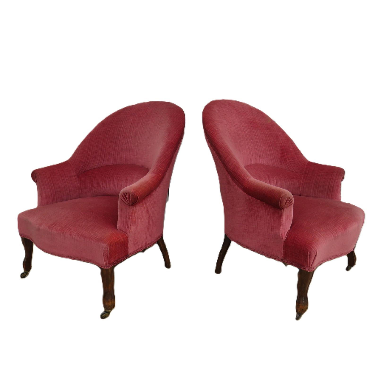 Pair Of Antique Napoleon III Tub Armchairs (1 of 9) Pair Of Antique Napoleon III Tub Armchairs (1 of 9)