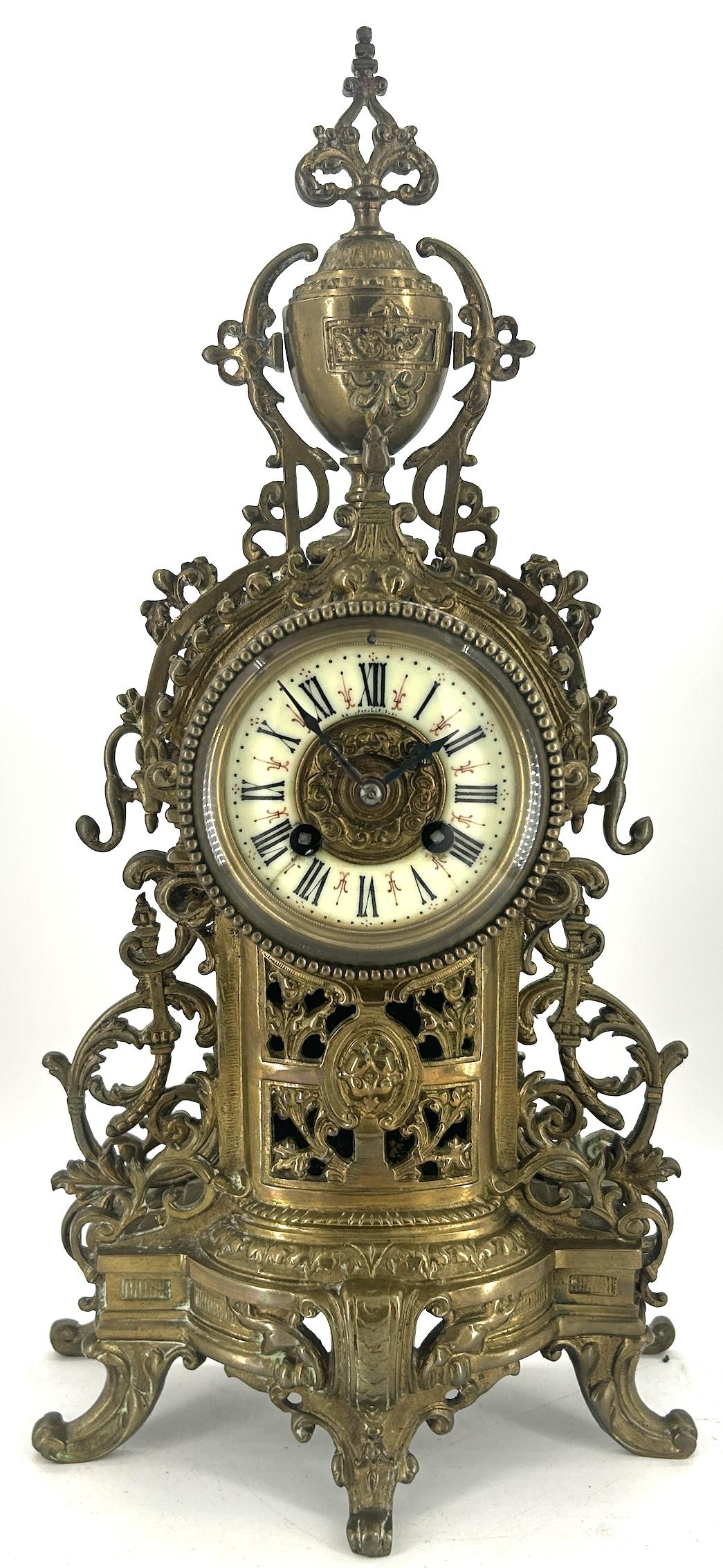 Fine French Rococo Ornate Mantel Clock ca.1870 (1 of 11)
