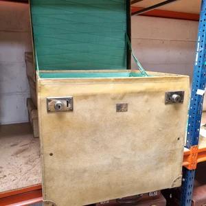 Huge Antique Vellum Leather Hatbox (1 of 11)