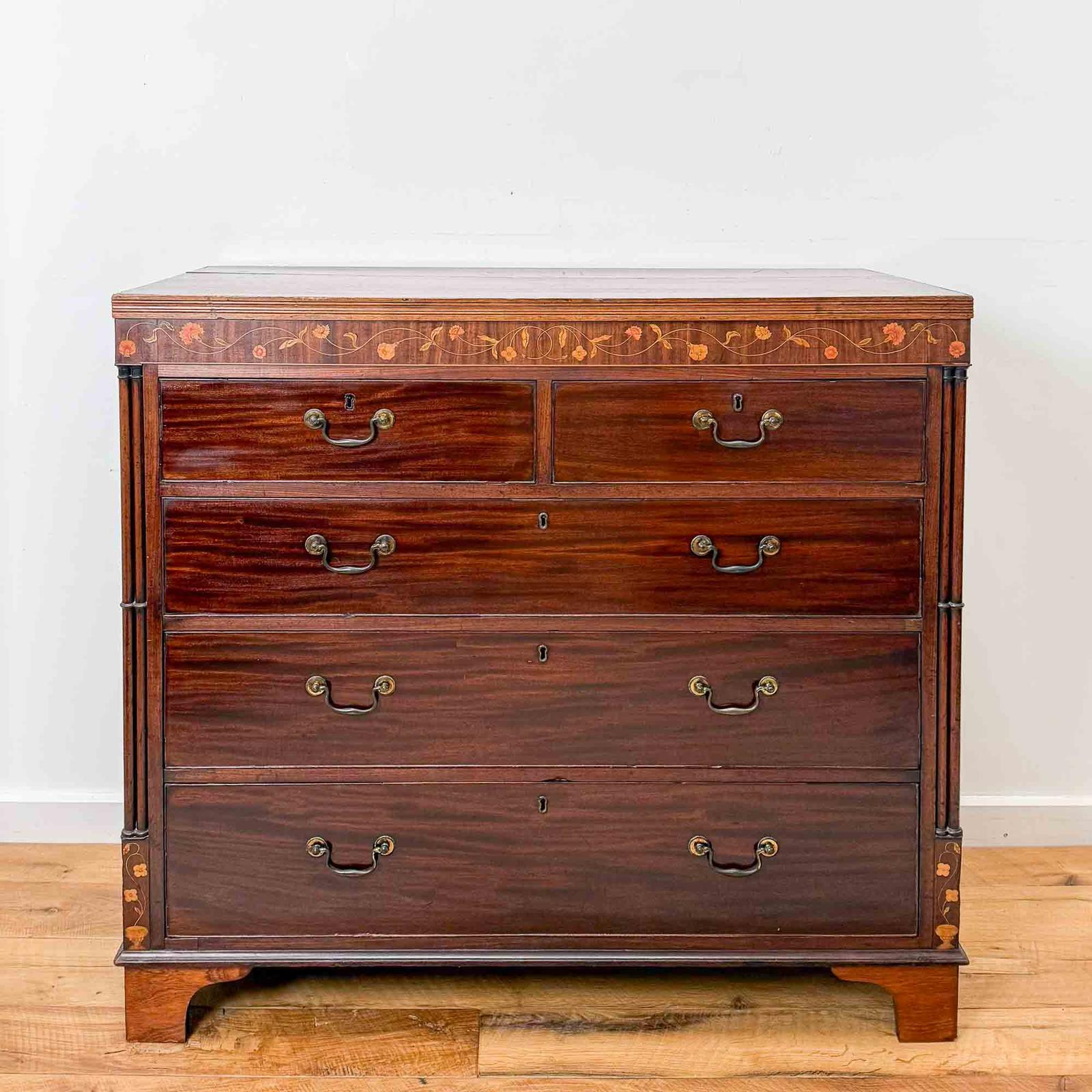 Antique Mahogany Chest of Drawers with Inlay & Penwork Detail (1 of 24) Antique Mahogany Chest of Drawers with Inlay & Penwork Detail (1 of 24)