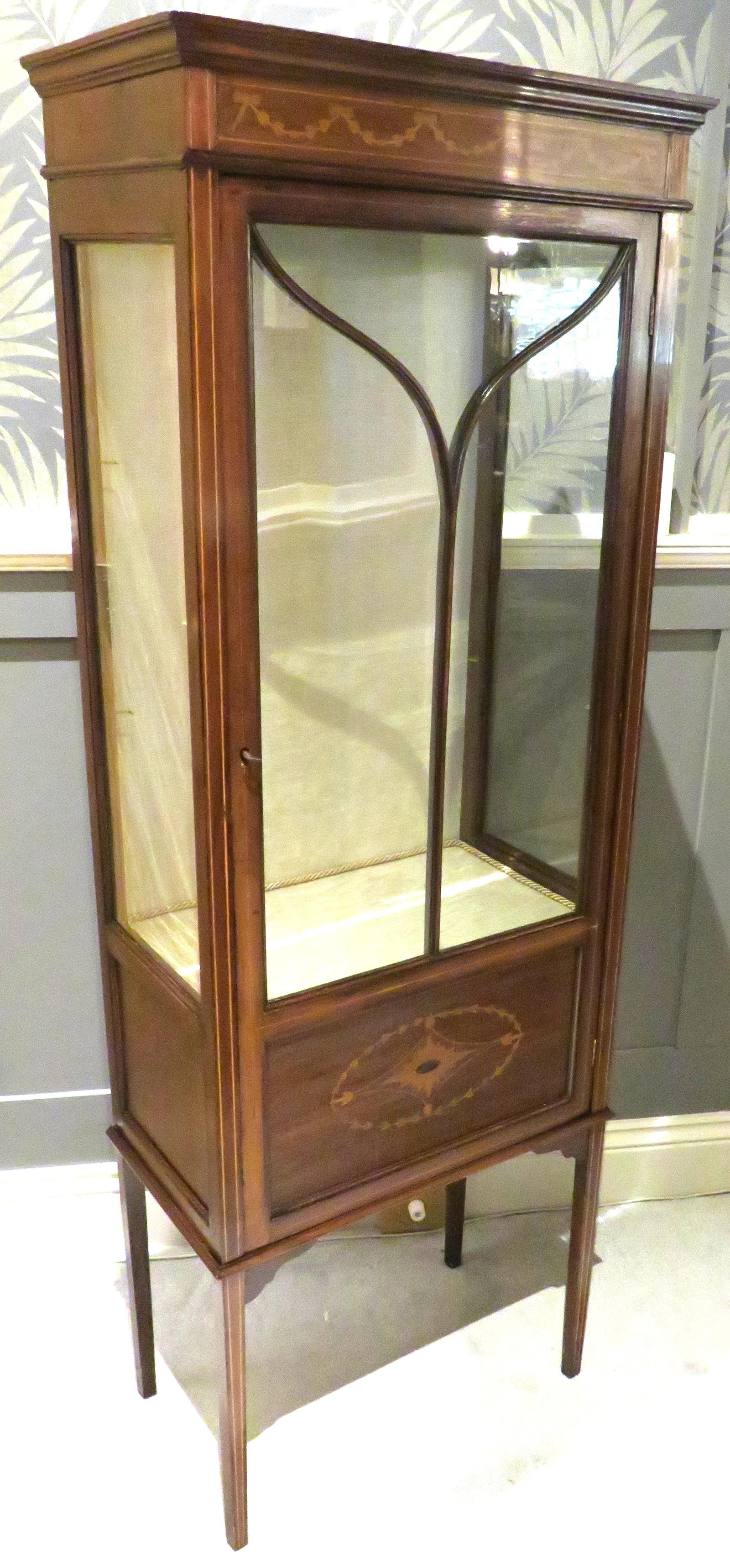 Edwardian Display Cabinet with Glass Shelves (1 of 3)