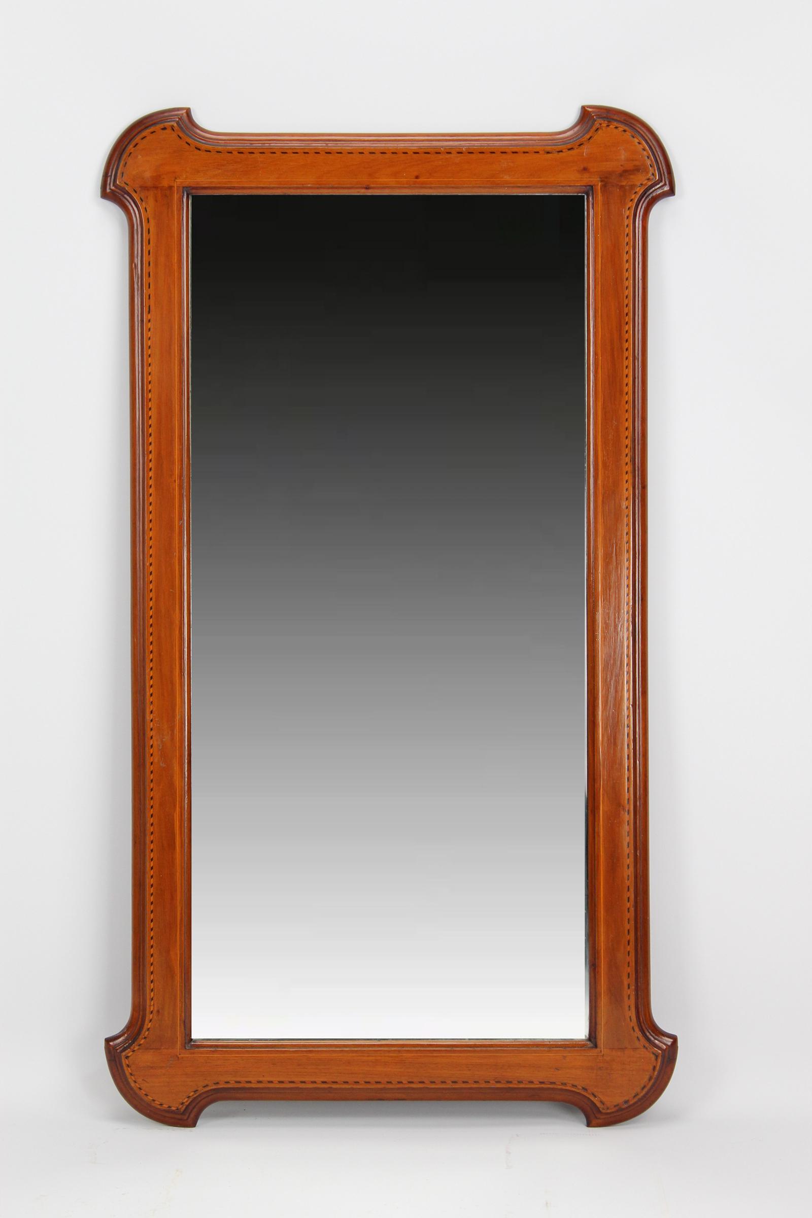 Antique Edwardian Mahogany & Inlaid Mirror (1 of 13) Antique Edwardian Mahogany & Inlaid Mirror (1 of 13)