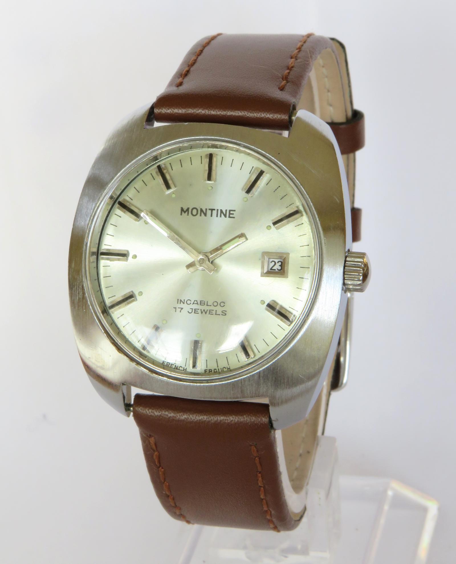Watch : Gents 1960s Montine Wrist Watch (1 of 5)