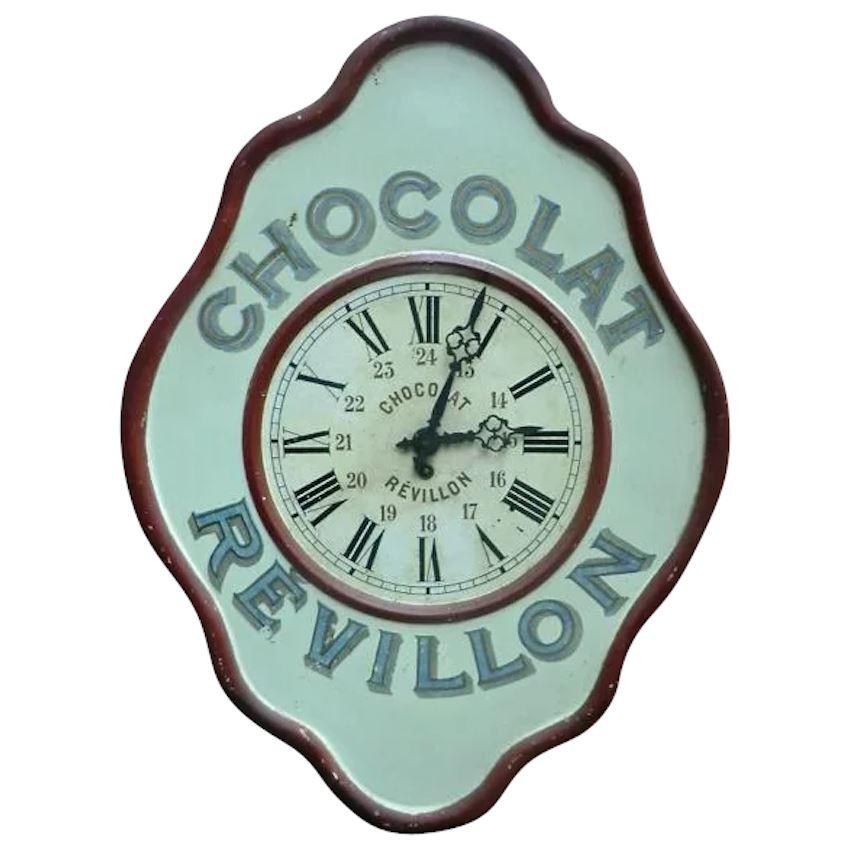 Original 'Chocolat Revillon' Advertising Clock (1 of 6)