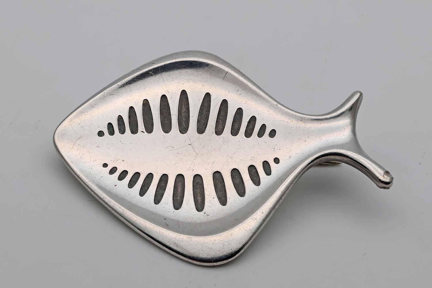 Georg Jensen Brooch in Silver & Enamel Number 343 (1 of 1) Georg Jensen Brooch in Silver & Enamel Number 343 (1 of 1)