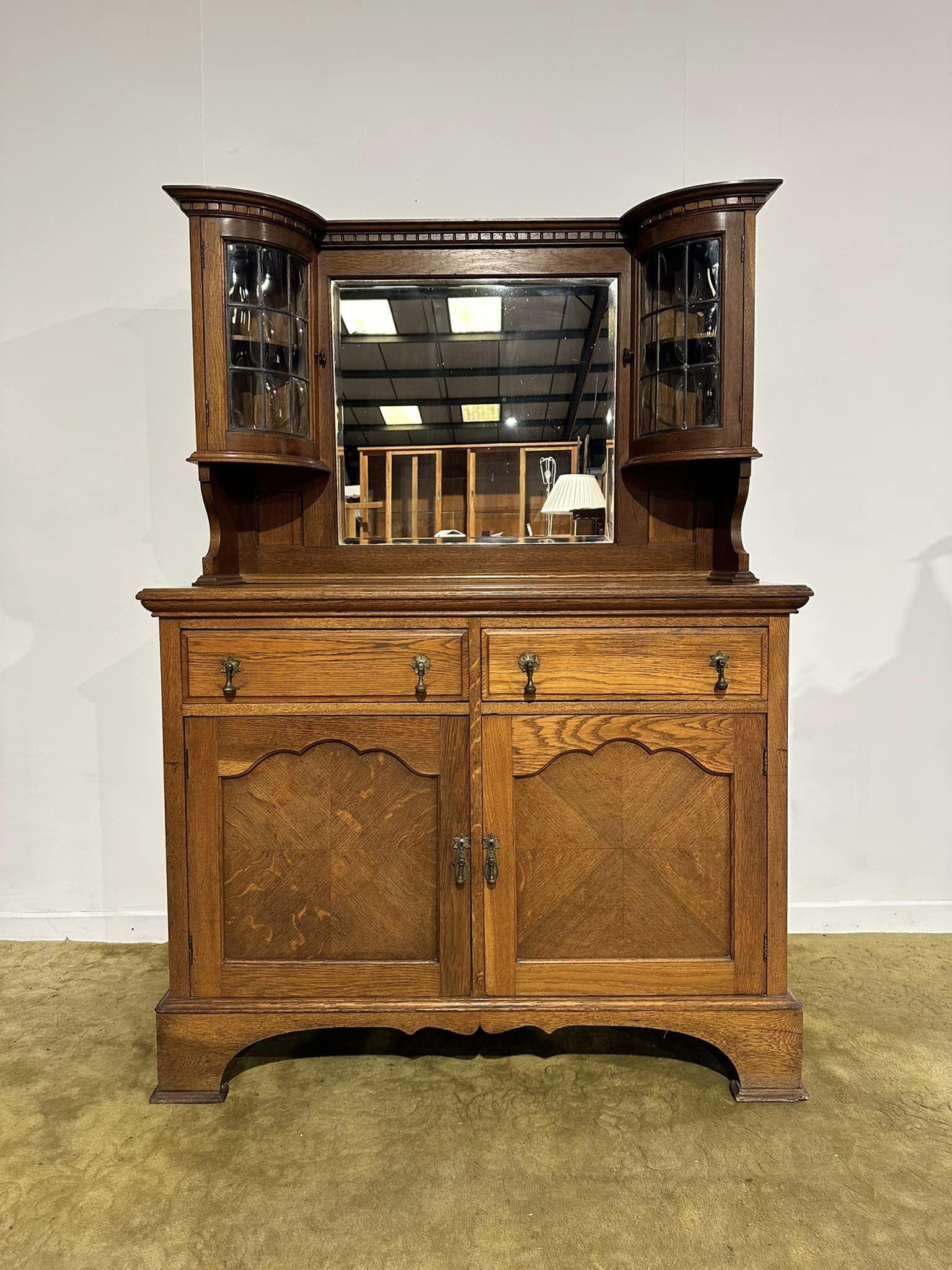 Vintage Golden Oak Mirror Back Sideboard (1 of 18) Vintage Golden Oak Mirror Back Sideboard (1 of 18)