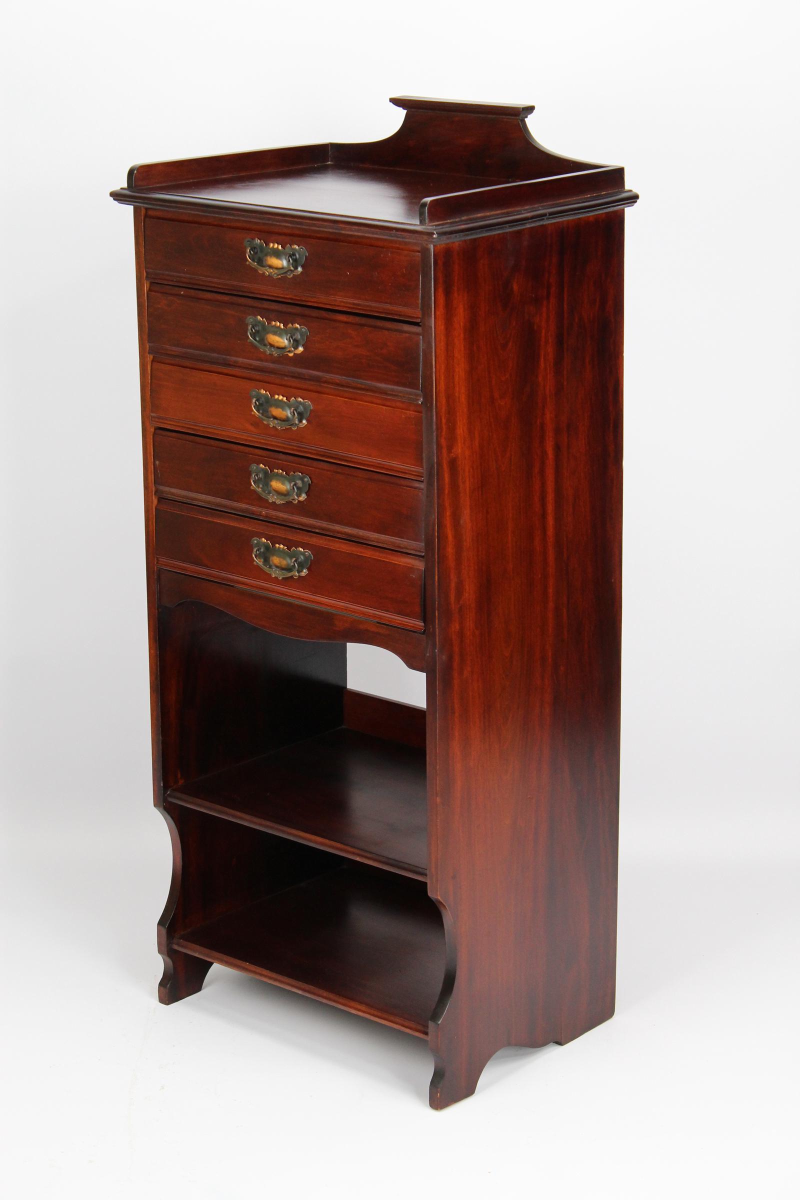 Tall Antique Edwardian Music Cabinet (1 of 13) Tall Antique Edwardian Music Cabinet (1 of 13)