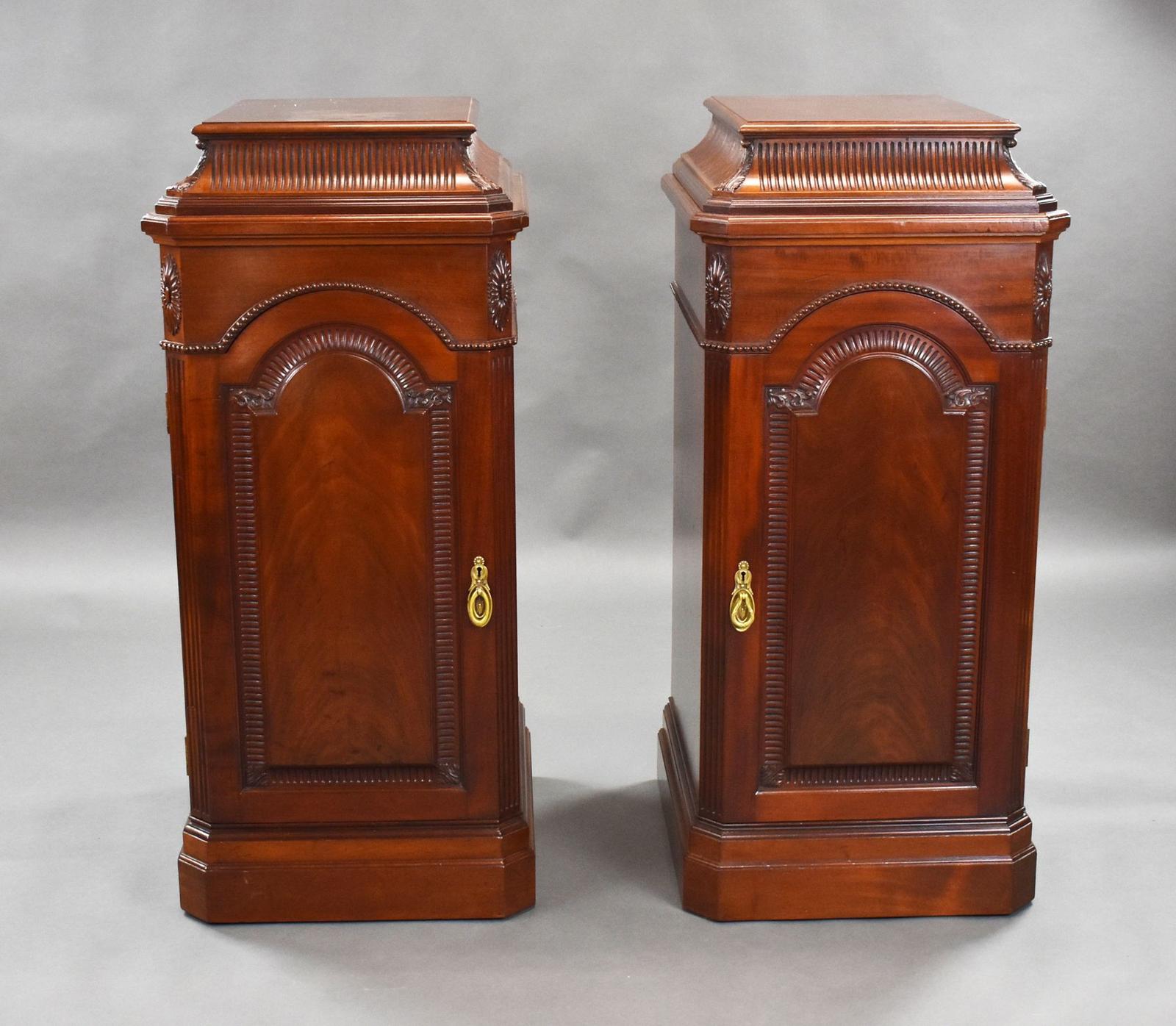 Pair of 19th Century Solid Mahogany Pedestals (1 of 18)
