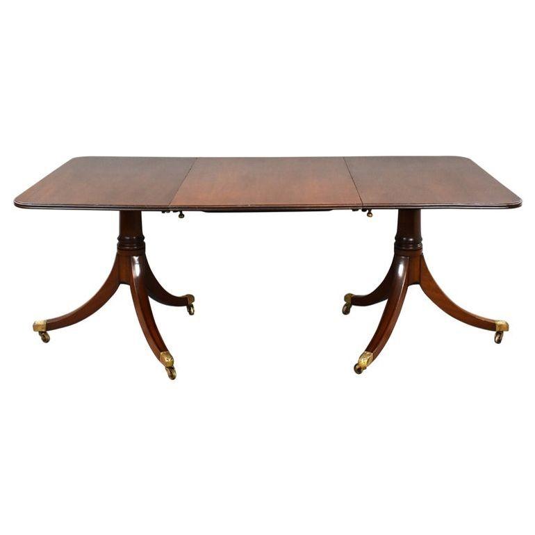 19th Century Mahogany Pedestal Dining Table (1 of 9)