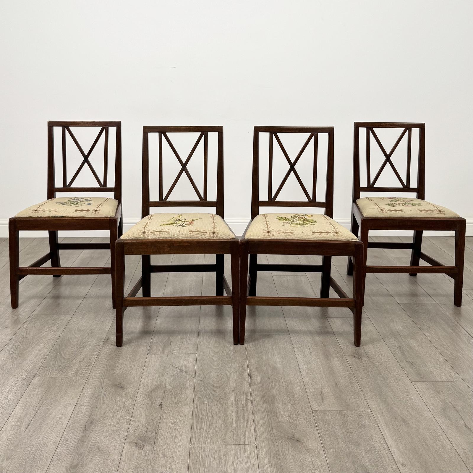 Antique 18th Century Georgian Set of 4 Mahogany Dining Chairs (1 of 7) Antique 18th Century Georgian Set of 4 Mahogany Dining Chairs (1 of 7)