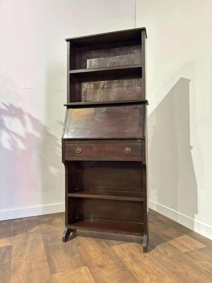 Vintage Oak Student Bureau Bookcase (1 of 18)