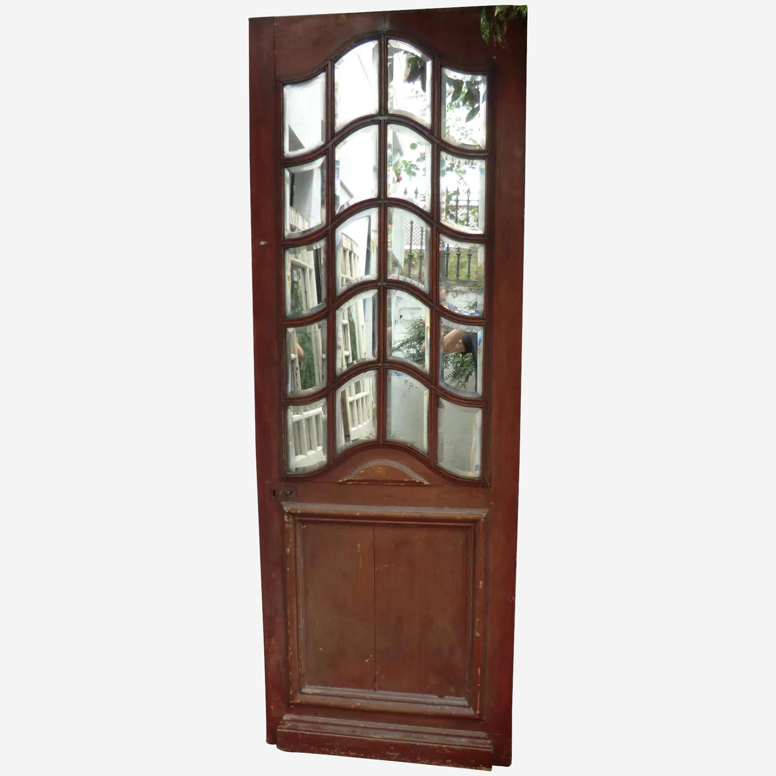 Antique Art Nouveau Mirrored Store Front Door From France (1 of 11)