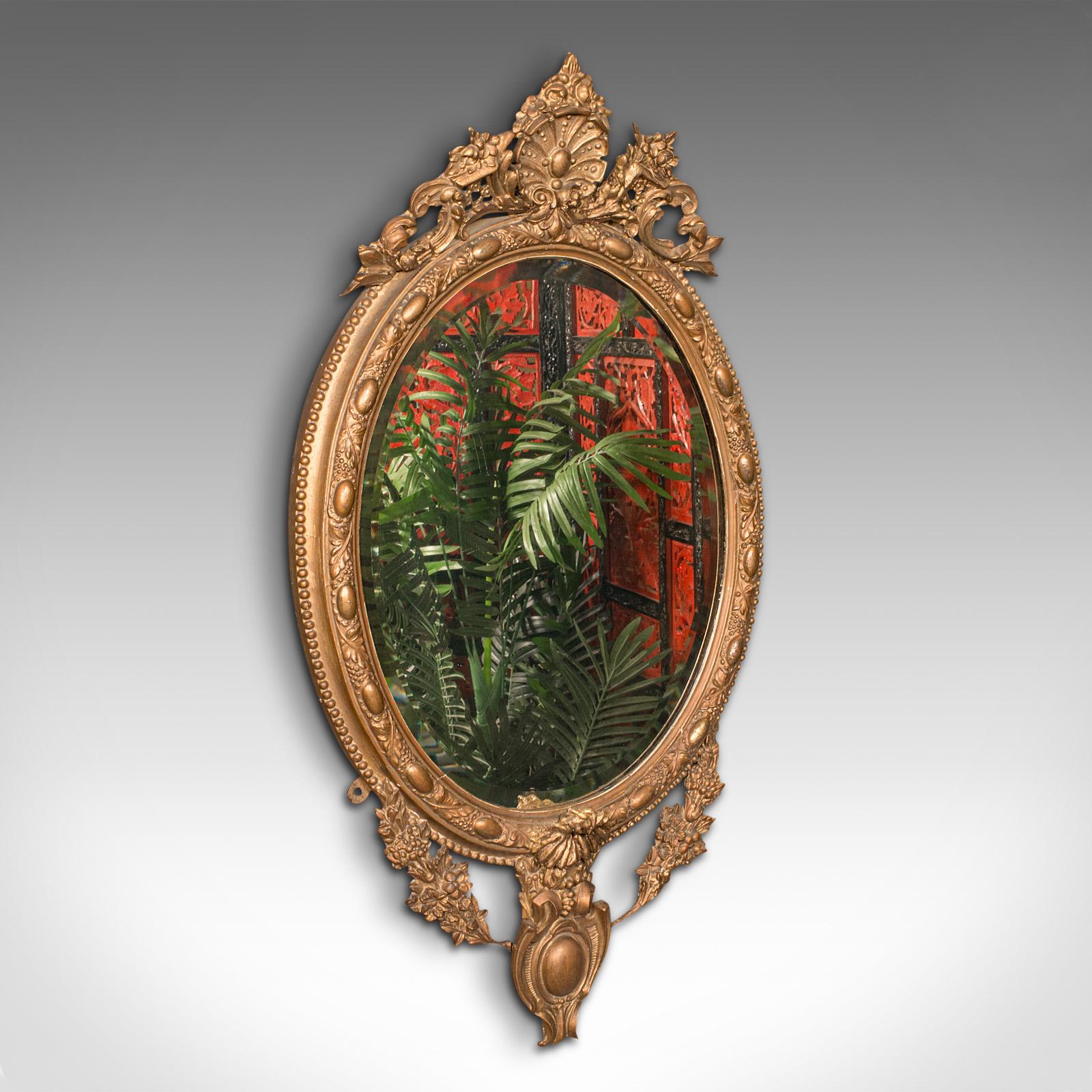 Antique Ornate Wall Mirror, French, Gilt Gesso, Bevelled Glass - Victorian 1900 (1 of 8)