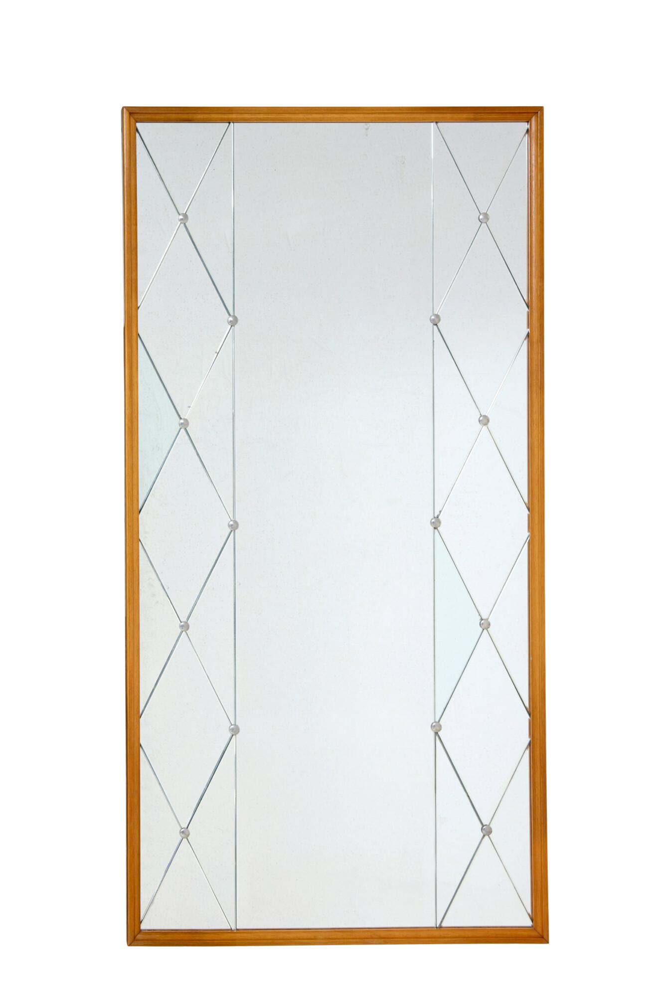 Mid 20th Century Swedish Segmented Bedroom Mirror (1 of 5)