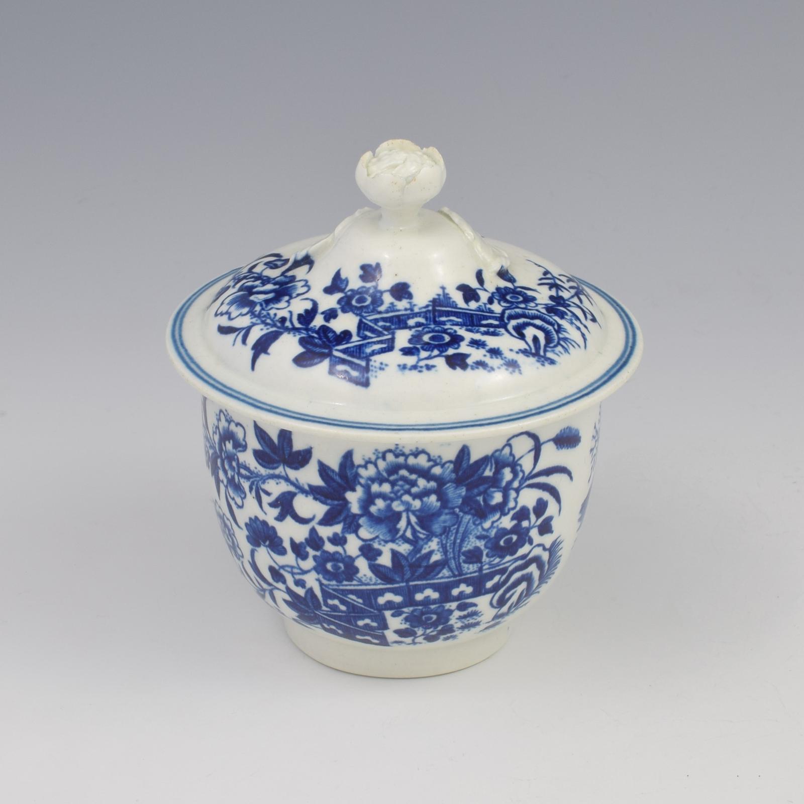 First Period Worcester Porcelain Fence Pattern Sucrier / Sugar Bowl & Cover c.1770 (1 of 9) First Period Worcester Porcelain Fence Pattern Sucrier / Sugar Bowl & Cover c.1770 (1 of 9)