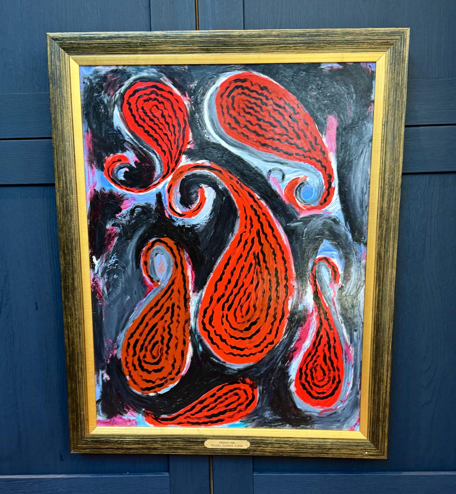 Abstract Oil Painting by Hazel Gomes. B : 1949 (1 of 7) Abstract Oil Painting by Hazel Gomes. B : 1949 (1 of 7)