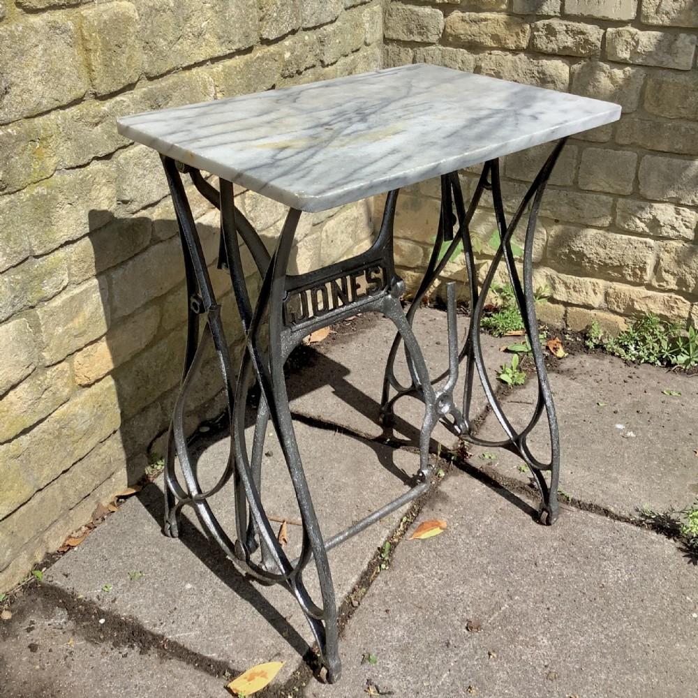 Wrought Iron Marble Top Garden Table (1 of 6) Wrought Iron Marble Top Garden Table (1 of 6)