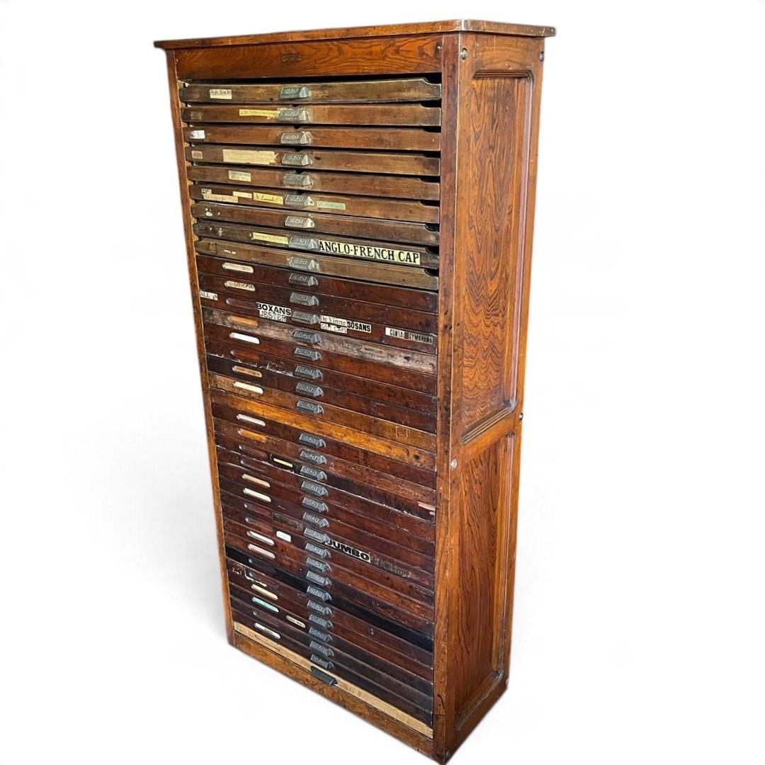 Tall Antique Printer's Chest with 34 Tray Drawers (1 of 26) Tall Antique Printer's Chest with 34 Tray Drawers (1 of 26)