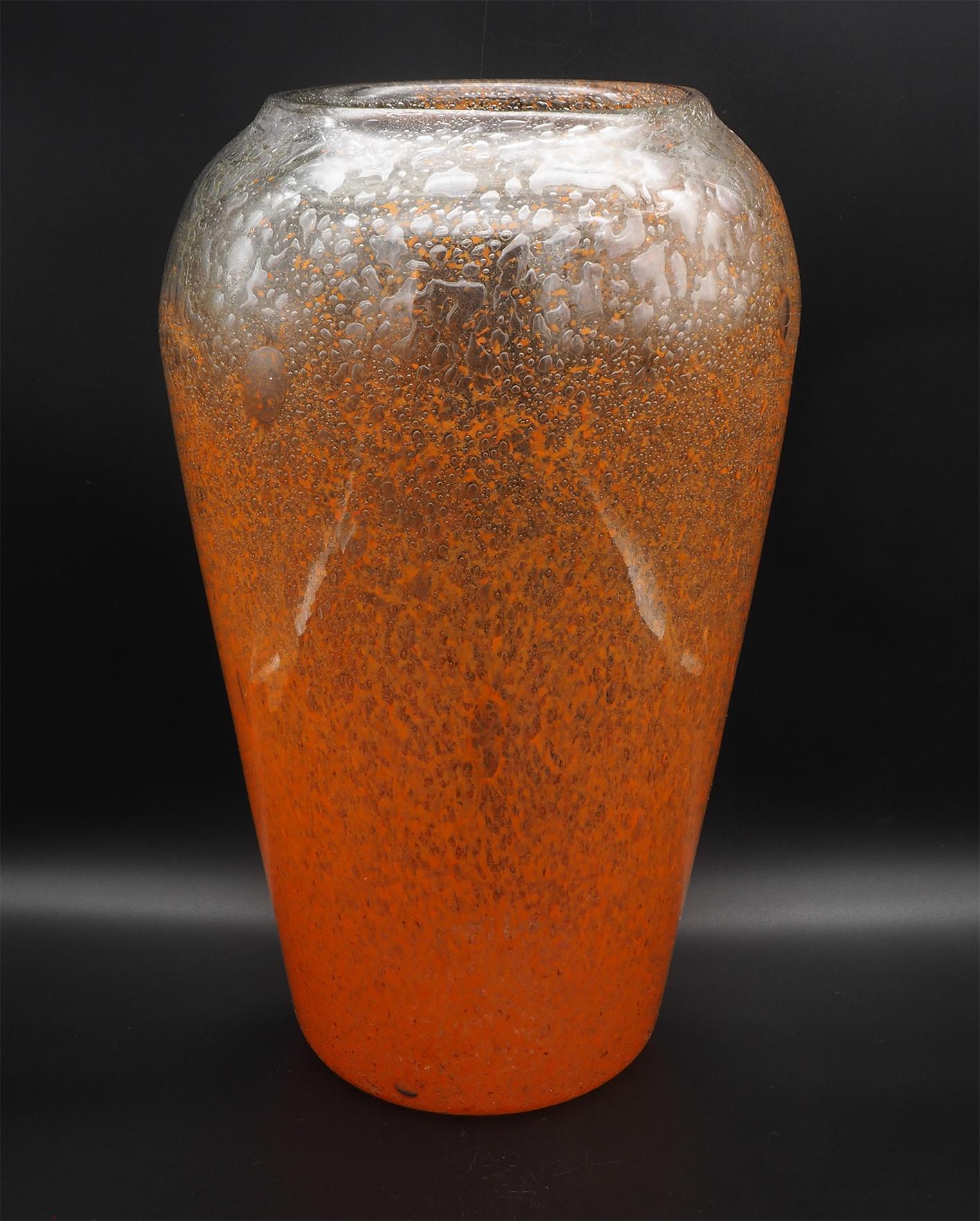 Rare Huge Scottish Monart Bubble Glass Vase (1 of 7) Rare Huge Scottish Monart Bubble Glass Vase (1 of 7)