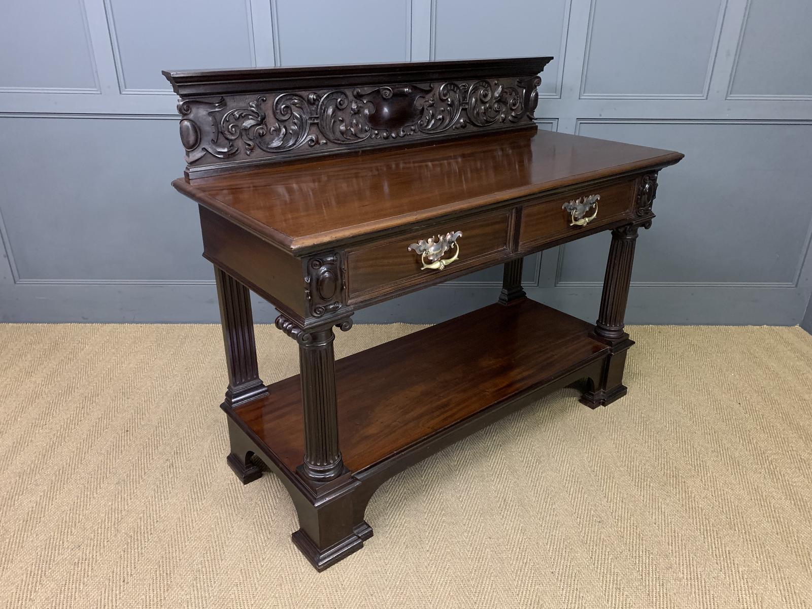 Victorian Carved Mahogany Buffet (1 of 16)