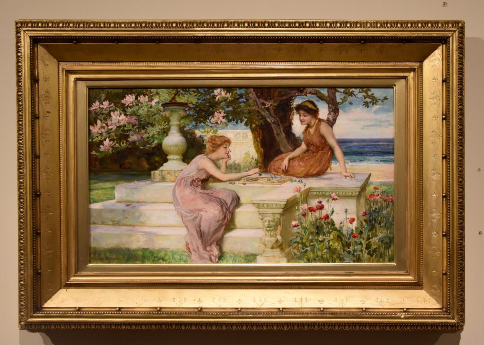 Oil Painting by Francis Sydney Muschamp - A Relaxing Afternoon (1 of 9) Oil Painting by Francis Sydney Muschamp - A Relaxing Afternoon (1 of 9)