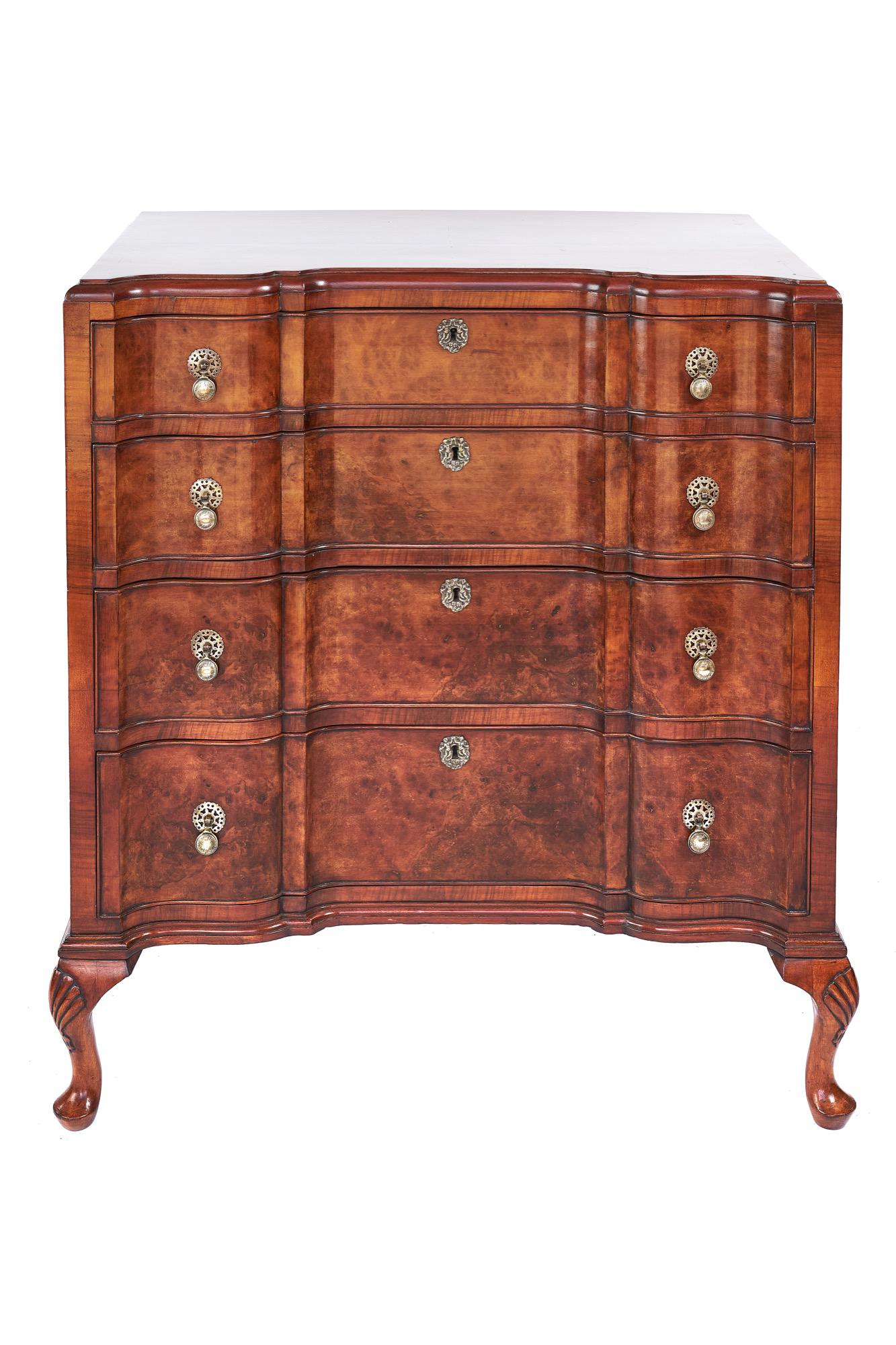 Georgian Revival Walnut 4 Drawer Chest c.1920 (1 of 7)