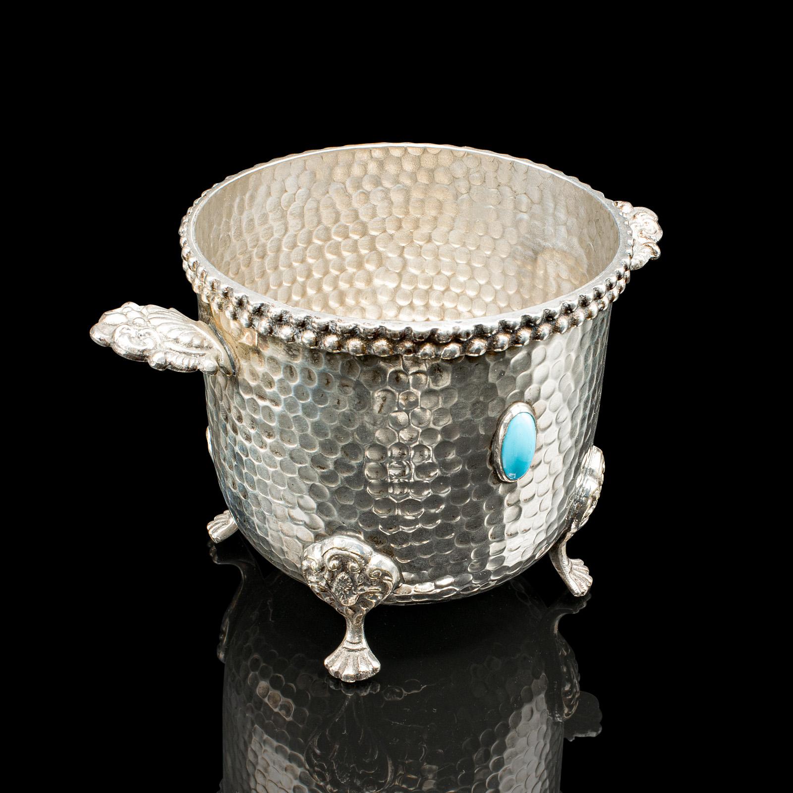 Antique Wine Bottle Cooler, German, Silver Plated, Champagne Magnum Bucket, 1920 (1 of 12)