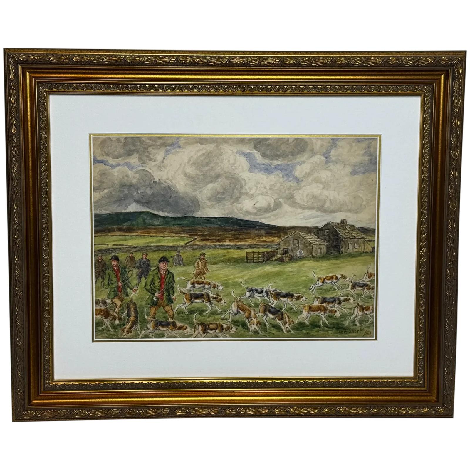 Hunting Masterpiece – The Badsworth Hunt on Foot, Easingwold by George Anderson Short (1 of 45)