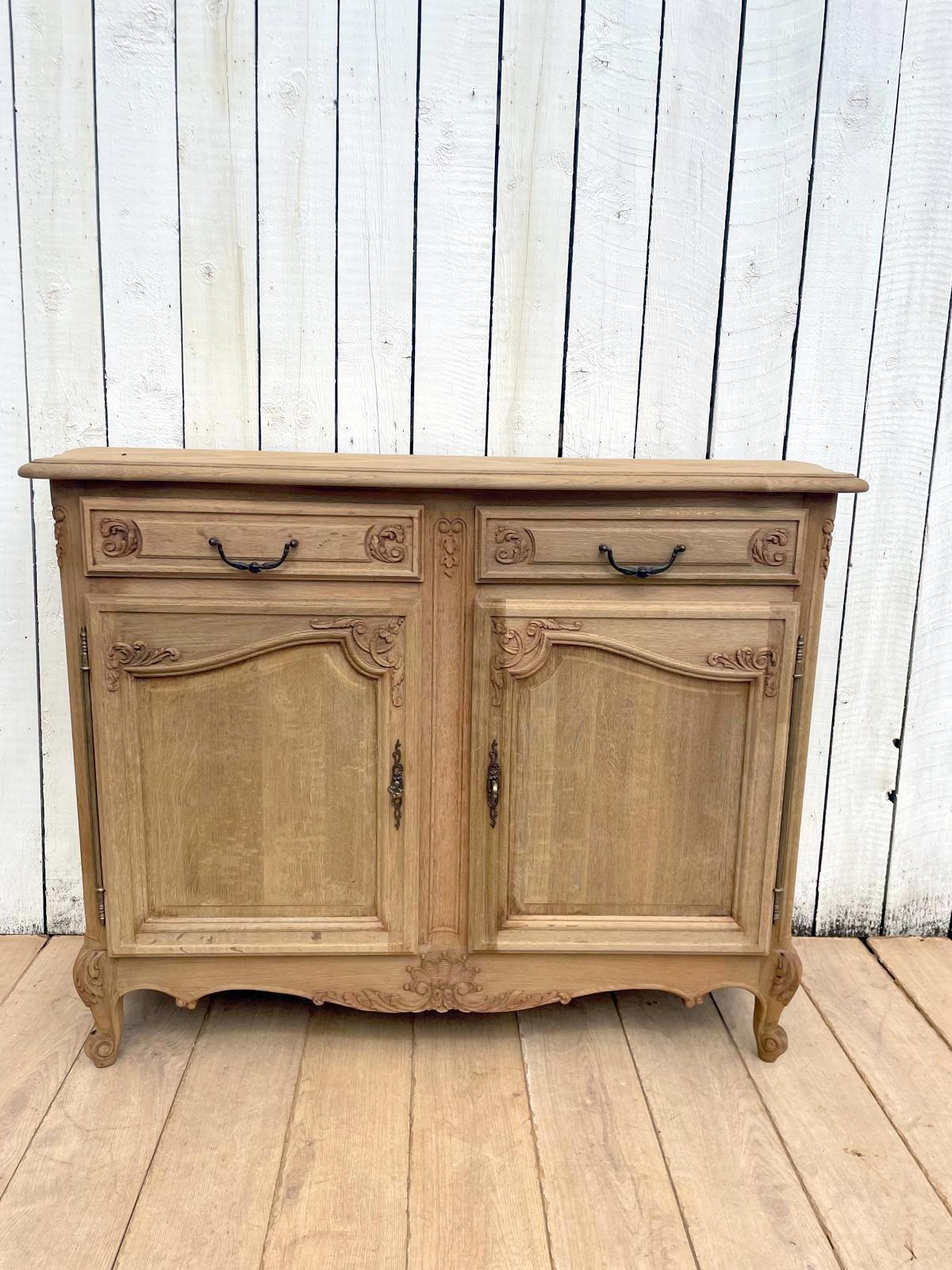 Bleached Oak 19th Century Buffet (1 of 9)