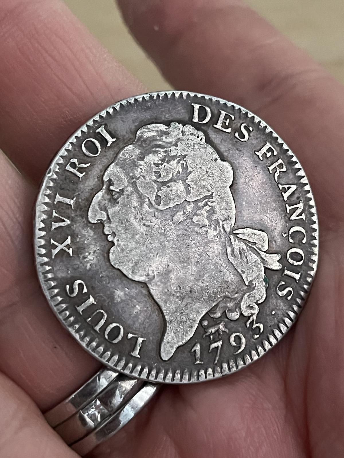 Louis XVI - 1793 Silver 6 Livres - A - Paris (1 of 9)