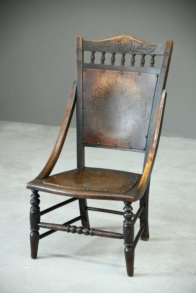 Early 20th Century Beech Occasional Chair (1 of 8)