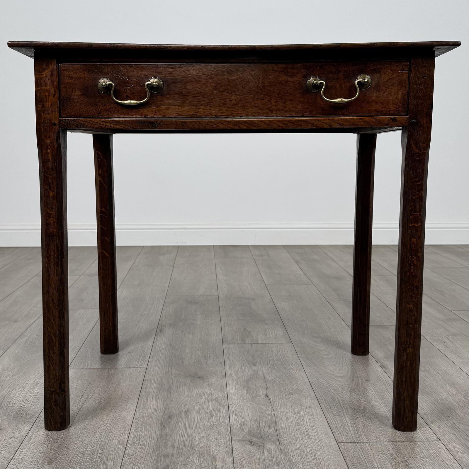 Antique 18th Century Good Quality Writing Table In Oak (1 of 11)