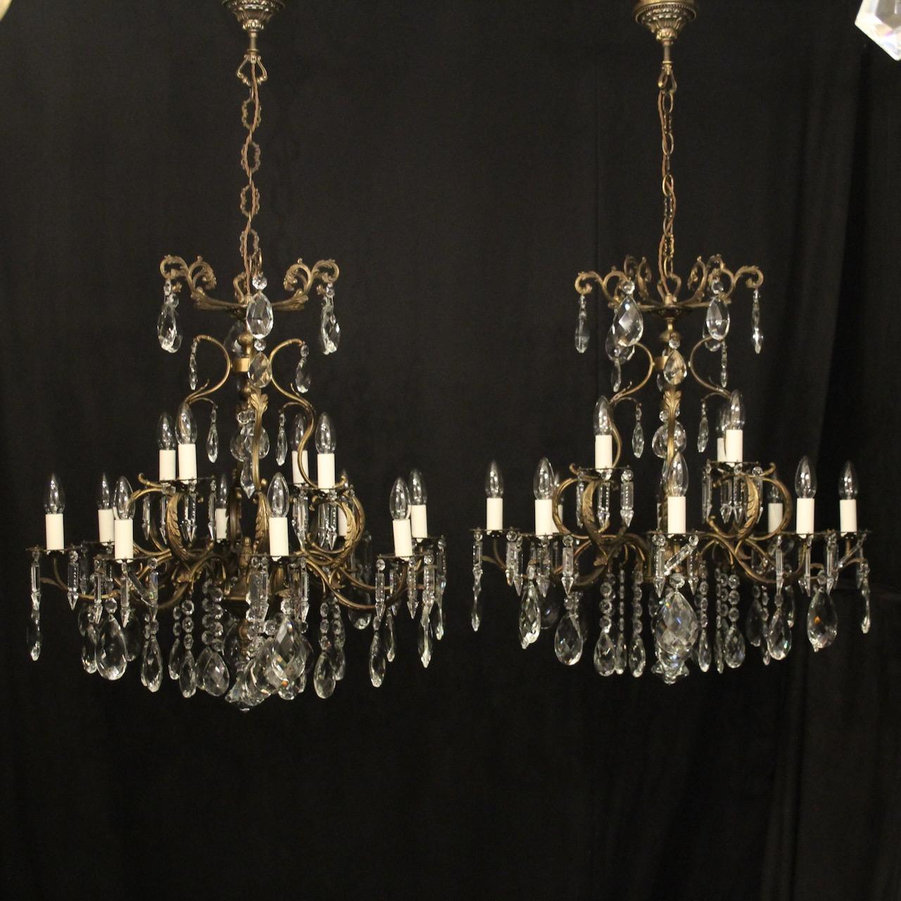French Pair of 12 Light Chandeliers (1 of 10) French Pair of 12 Light Chandeliers (1 of 10)