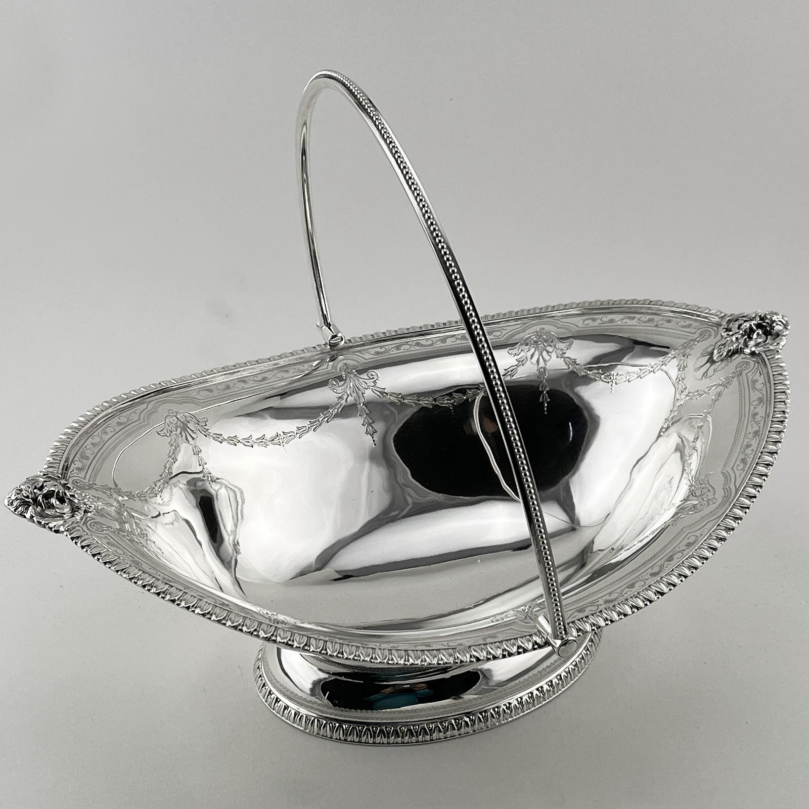 Over Sized Oval Victorian Silver Plated Basket (1 of 5)