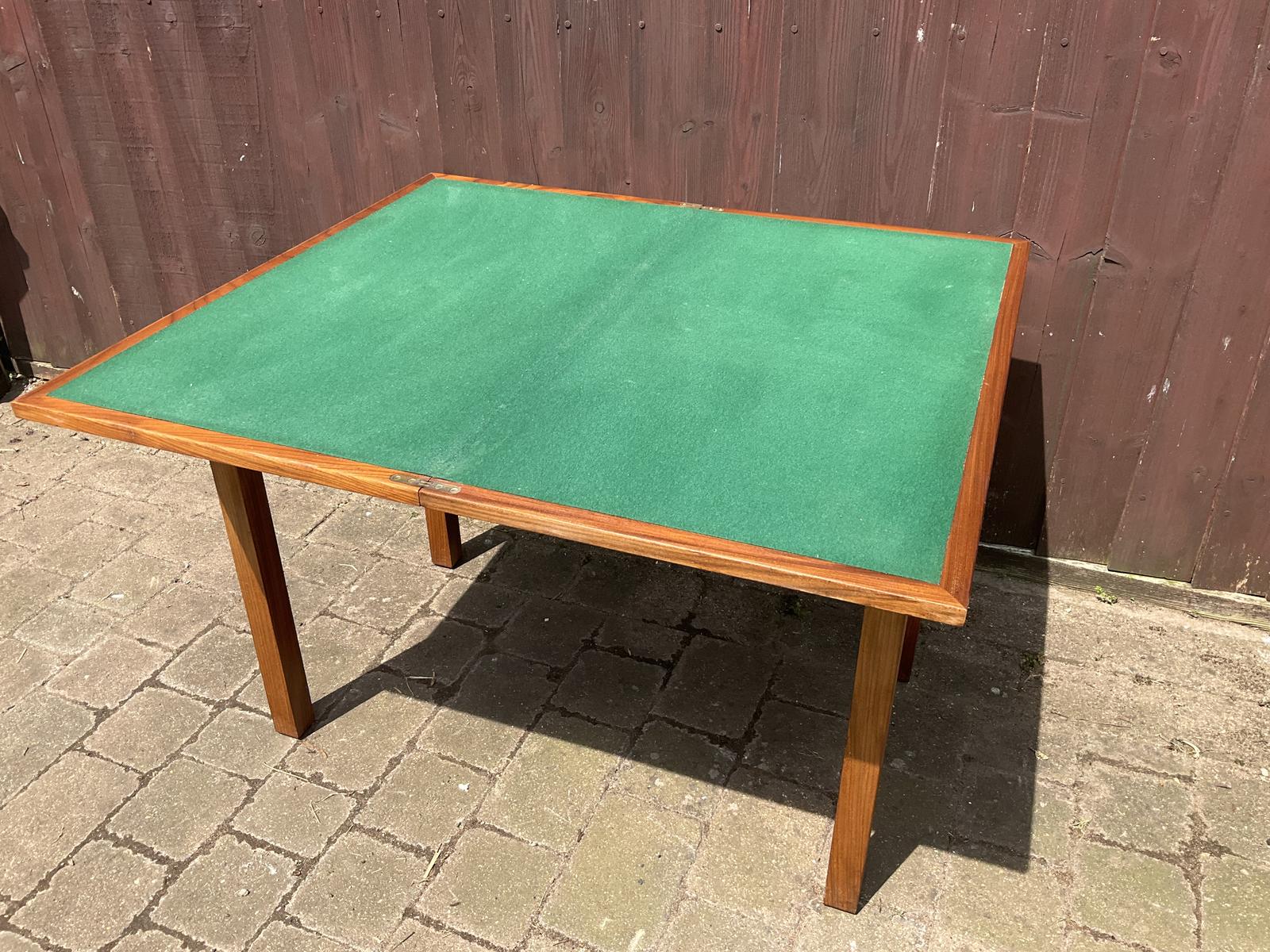 Vintage Mid Century Mahogany Fold Over Card Table (1 of 9)