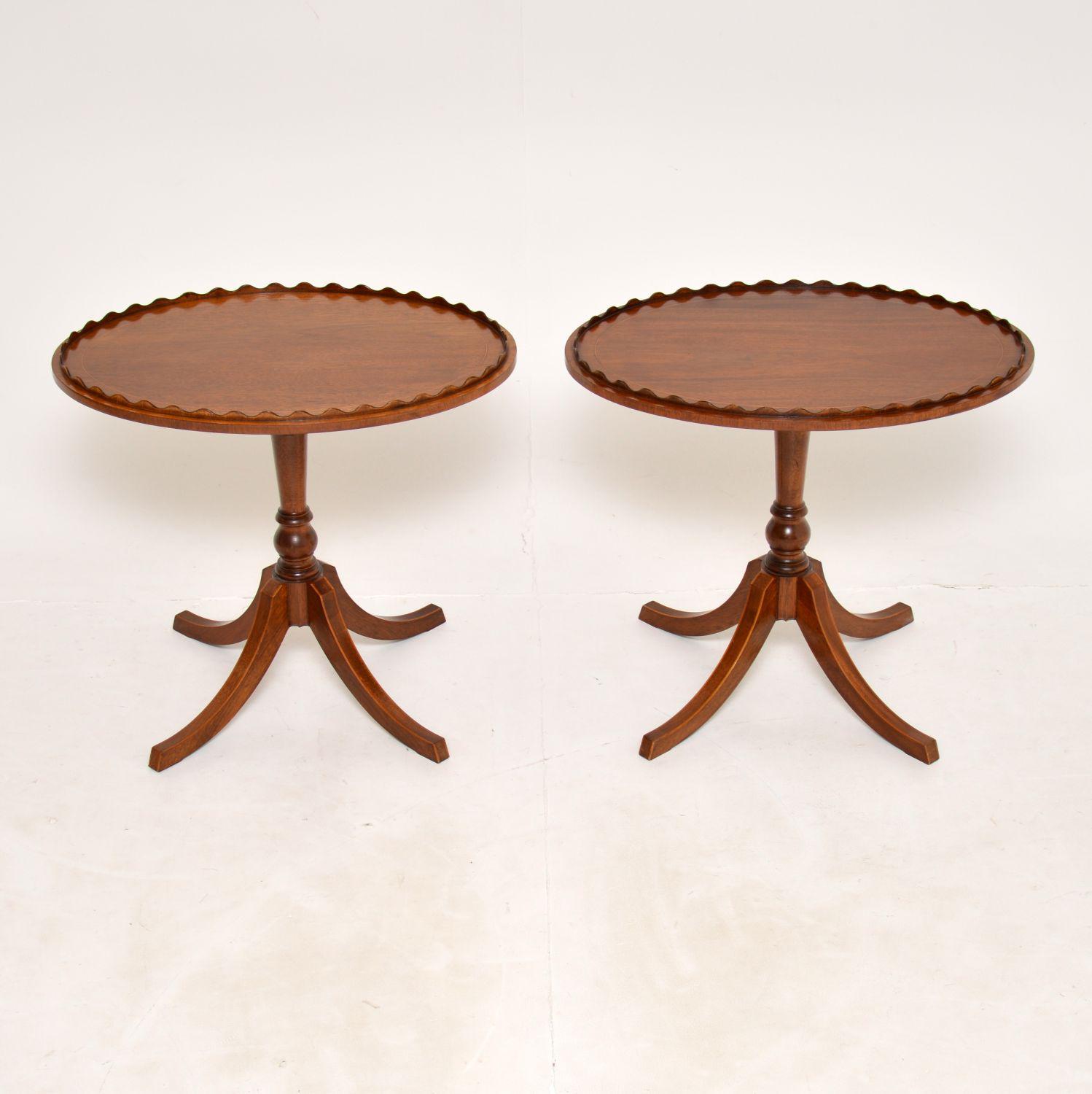 Pair of Sheraton Style Inlaid Mahogany Wine Tables (1 of 8) Pair of Sheraton Style Inlaid Mahogany Wine Tables (1 of 8)
