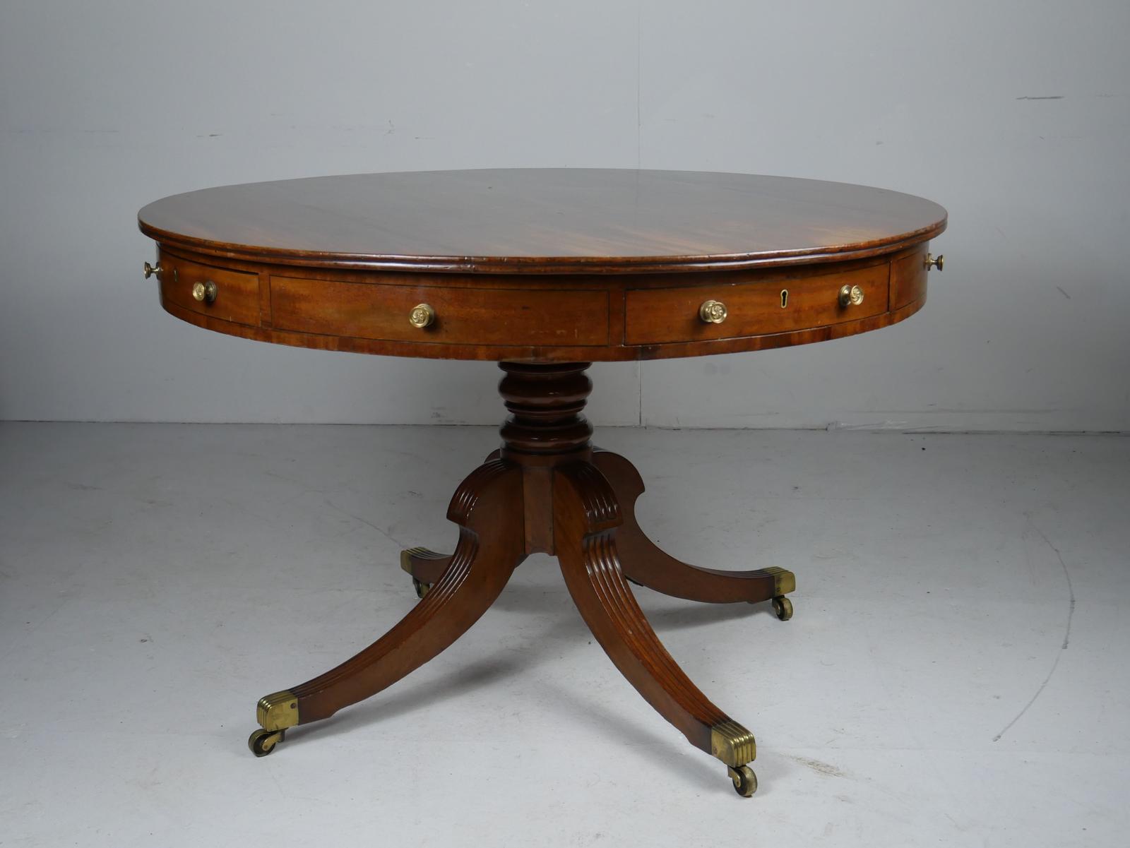 Regency Period Drum Table (1 of 7) Regency Period Drum Table (1 of 7)