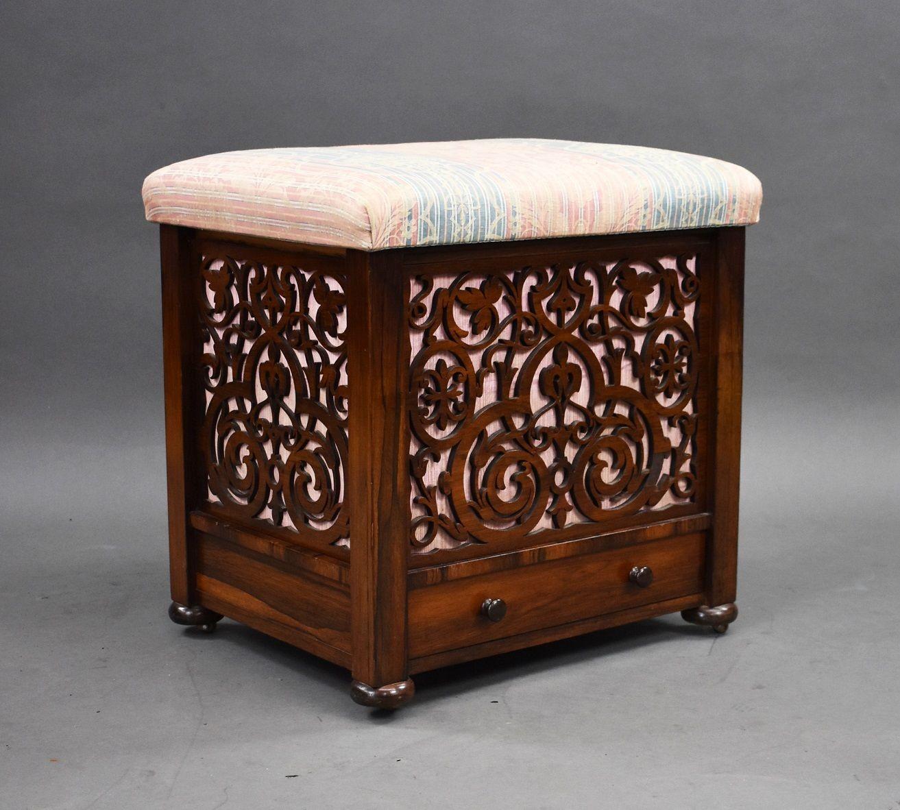 Victorian Rosewood Ottoman (1 of 8) Victorian Rosewood Ottoman (1 of 8)