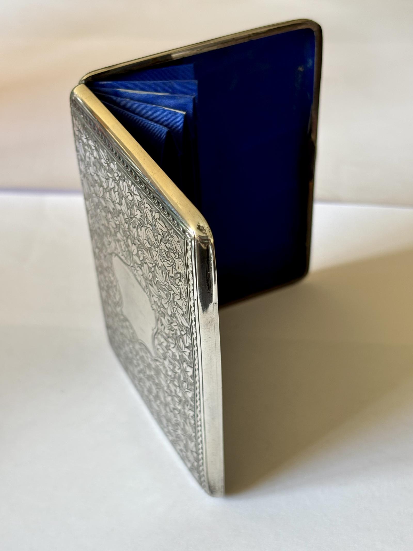 Victorian Silver Card Calling Case Purse Birmingham 1889 George Unite (1 of 18)