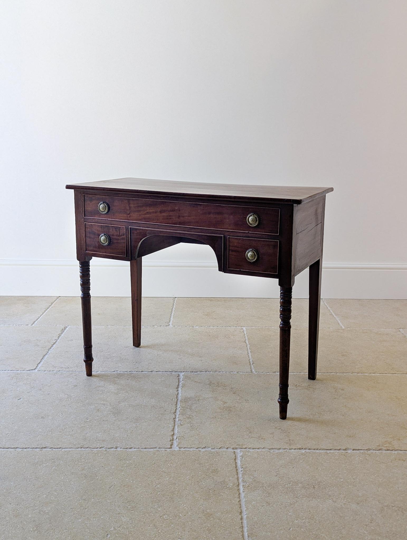 Antique Regency Mahogany Kneehole Writing Table c.1820 (1 of 18) Antique Regency Mahogany Kneehole Writing Table c.1820 (1 of 18)