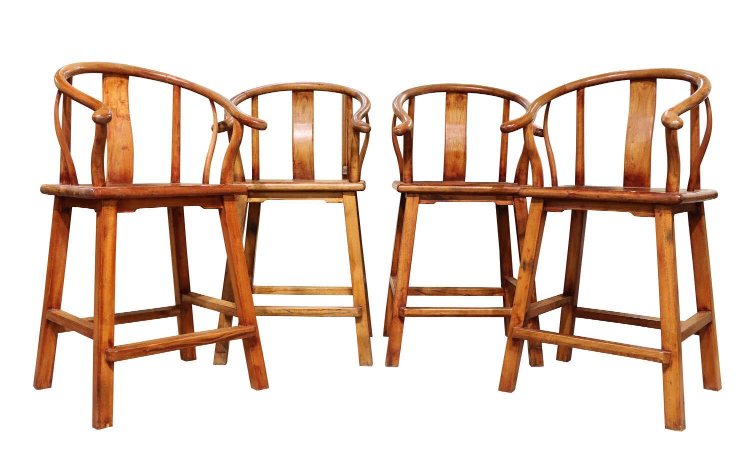 Set of 4 Chinese High Backed Chairs (1 of 6)