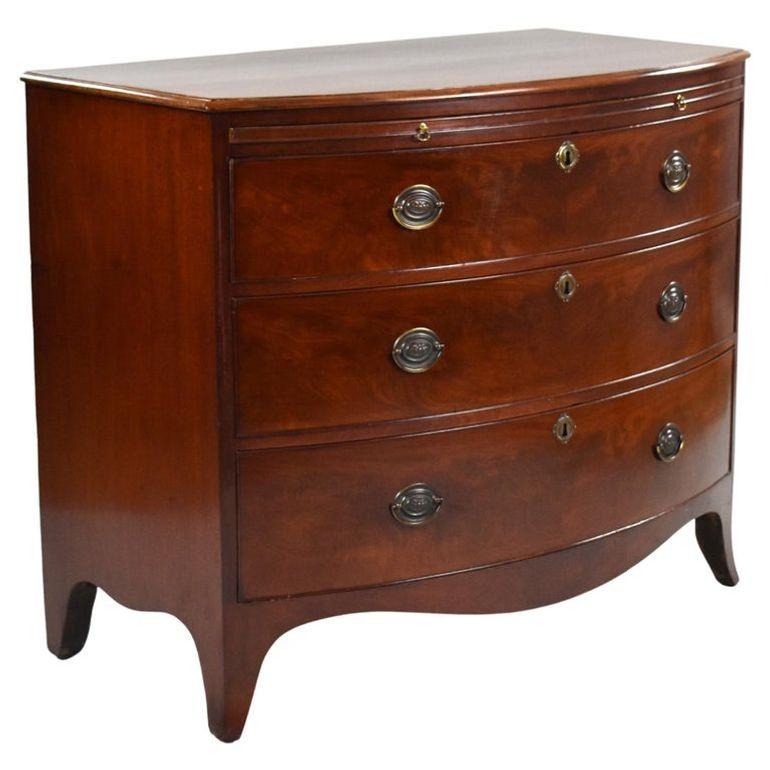 Regency Mahogany Bow Front Chest of Drawers (1 of 8)