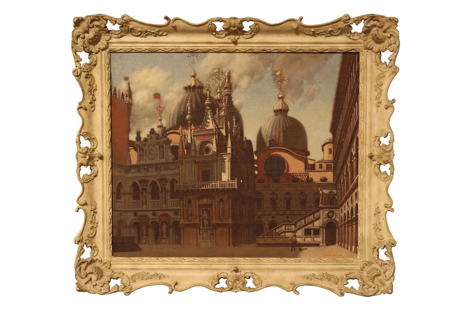 “The Man with the Broom” - Venetian View of the Palazzo Ducale by Vivian Bewick (1 of 6) “The Man with the Broom” - Venetian View of the Palazzo Ducale by Vivian Bewick (1 of 6)