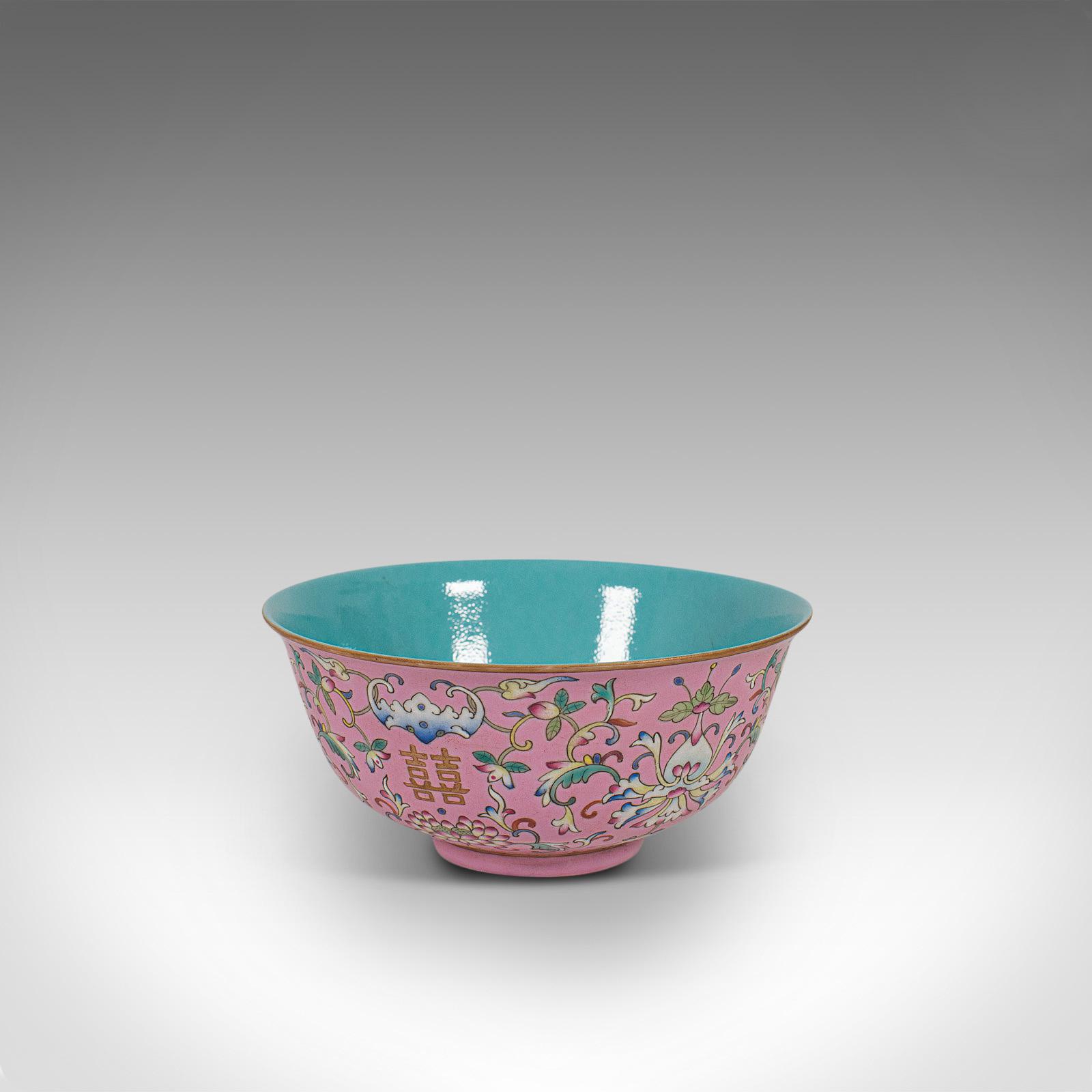 Antique Decorative Marriage Bowl, Chinese, Ceramic, Ceremonial, Dish c.1880 (1 of 12)